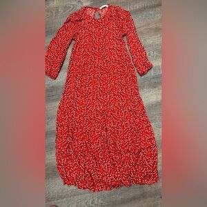 Zara Red and Black Polka Dot Dress